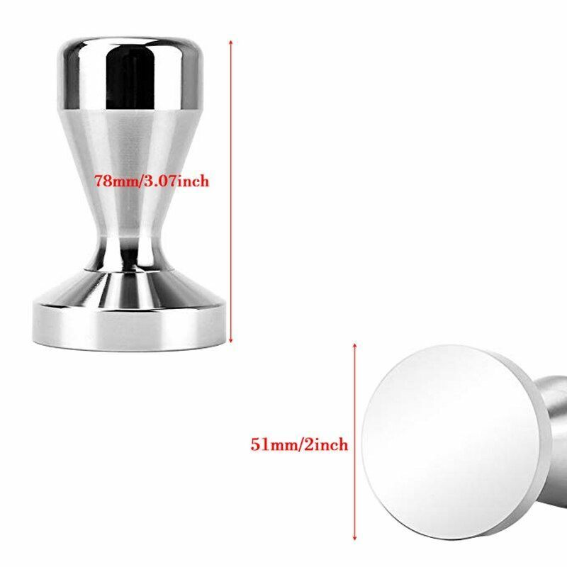 51mm Aluminum Alloy Chrome Plated Base Coffee Tamper Espresso Machine Press Tool