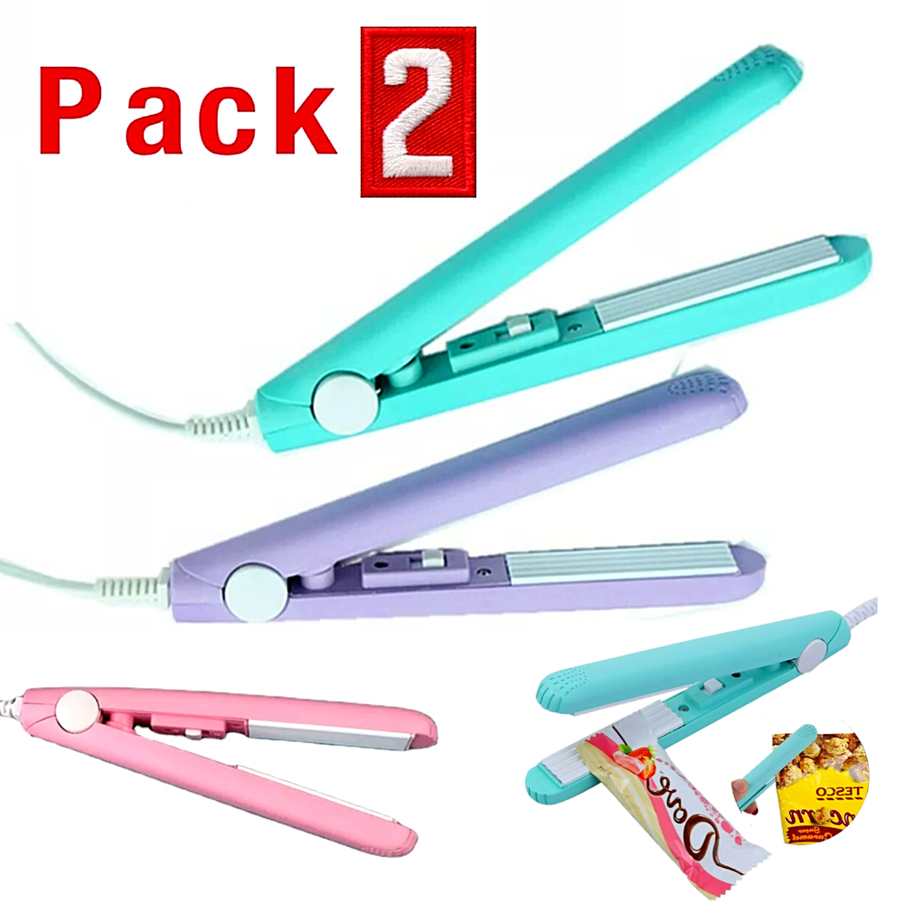 2 X Mini Heat Sealing Machine Portable Impulse Food Packing Plastic Bag Sealer