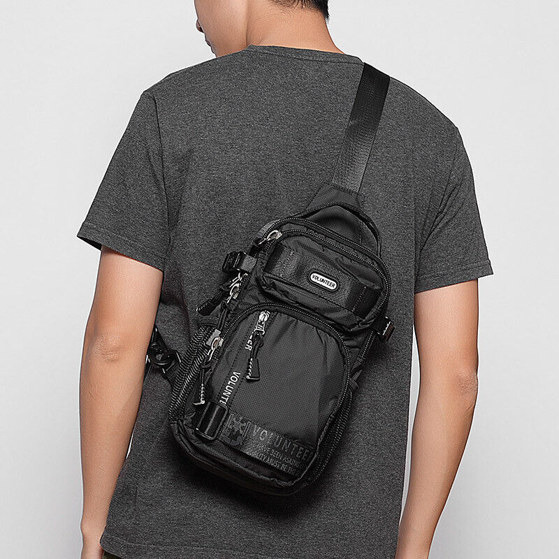 Men's Sling Backpack Oxford cloth Waterproof Crossbody Bag Outdoor Sport Bags