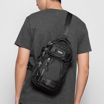 Men's Sling Backpack Oxford cloth Waterproof Crossbody Bag Outdoor Sport Bags
