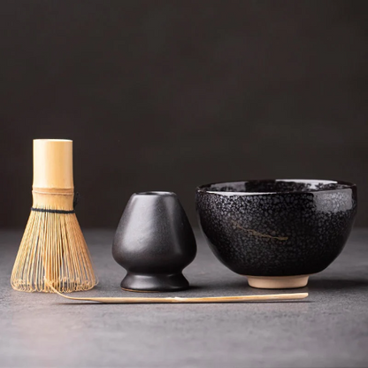 Jianzhan Ceramic Matcha Set with Bamboo Whisk