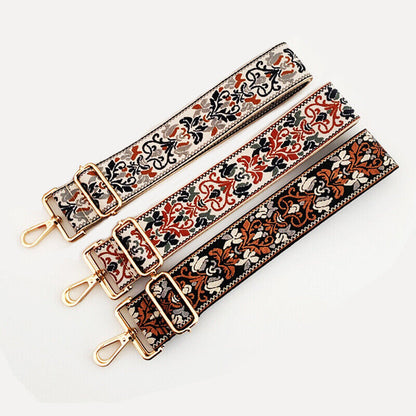 Jacquard One-shoulder Long Bag Strap Adjustable Nylon Handbag Strap