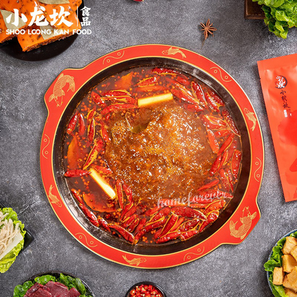 3 Bags x 198g Xiaolongkan Spicy Hot Pot Base Spice 小龙坎牛油火锅底料麻辣香锅麻辣烫冒菜调味料3袋装