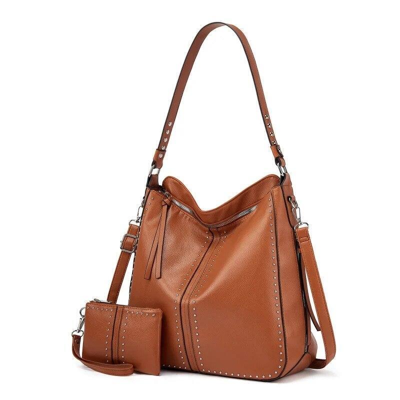 Concealed Carry Purse Crossbody Leather Shoulder Bag Women Handbag Wallet Black