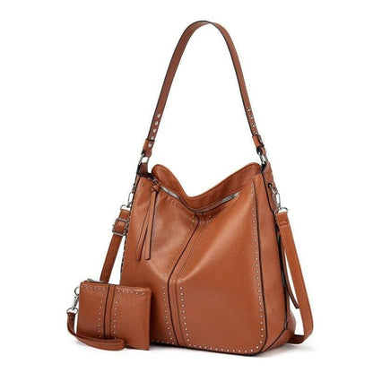 Concealed Carry Purse Crossbody Leather Shoulder Bag Women Handbag Wallet Black