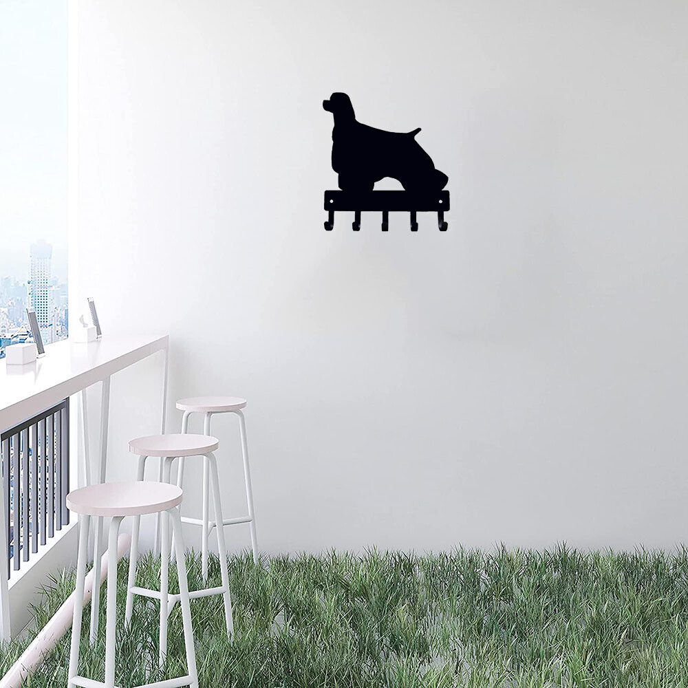 Cocker Spaniel Dog - Key Hooks & Keychain Holder Metal Wall Art