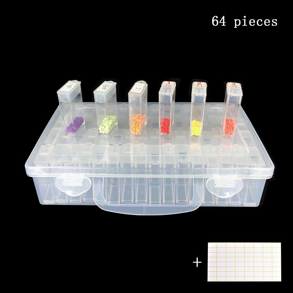 64/128/256 Pcs/Set Bottles Diamond Painting Tools Accessories Storage Containers