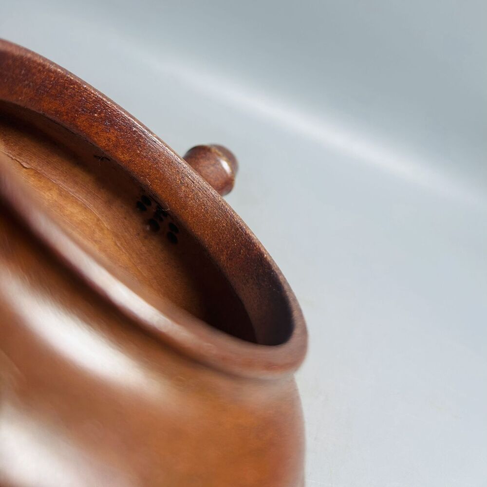 Vintage Chinese Yixing Purple Clay Teapot Zisha Ceramic Bamboo Teaware Collector