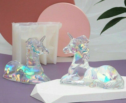 3D Large Unicorn Mold 10.2x12.6x5cm Silicone Animal Epoxy Resin DIY Art Supplies