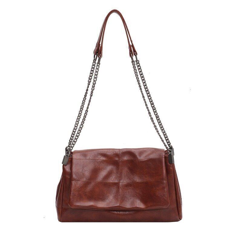 Women Shoulder Bags Chain Crossbody Bag Soft PU Leather Lady Shopper