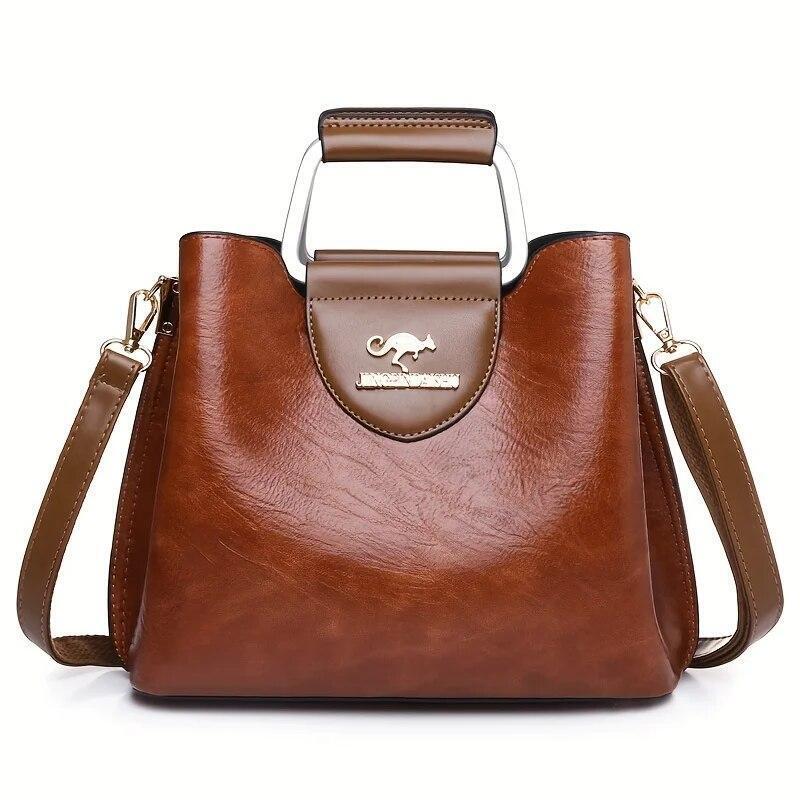 Bolso De Cuero Para Mujer Bolsa Moda Lujo Hombro Mano Cartera Bandolera Elegante