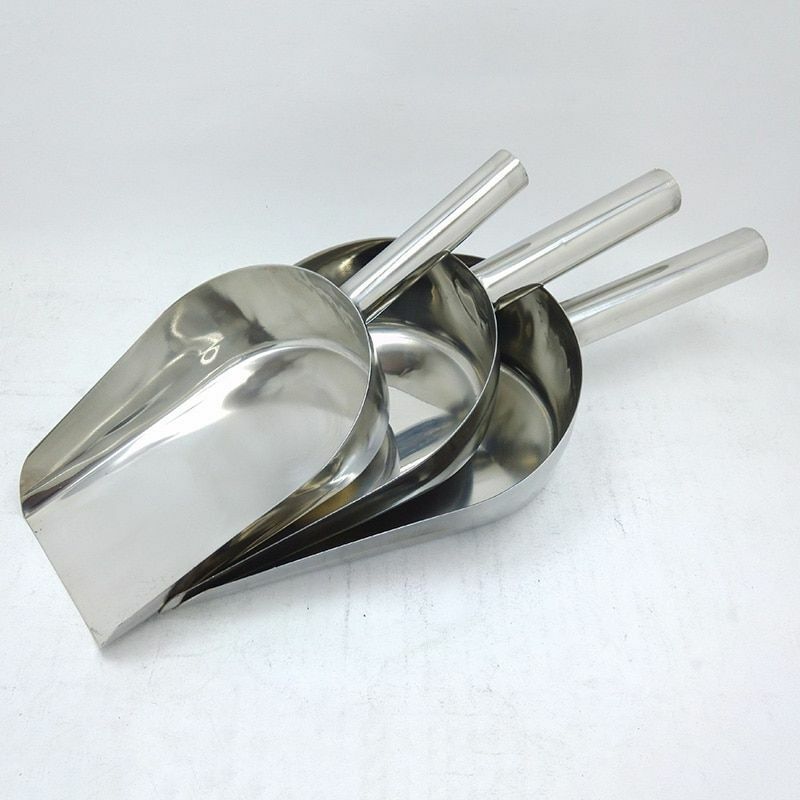 8/10/12 Inch Ice Cube Stainless Scoop Shovel Buffet Bar Tool Kitchen Accessories