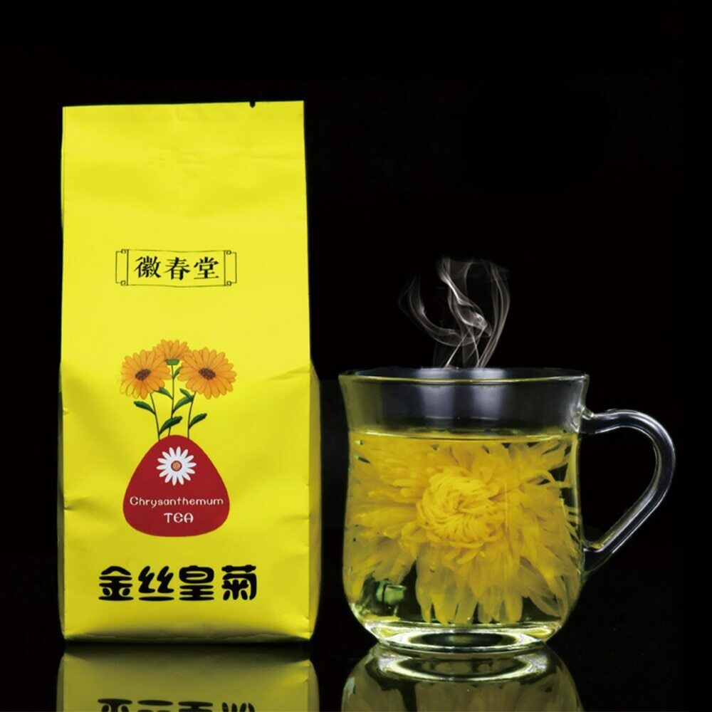 50pcs Chinese Blooming Tea Golden Chrysanthemum Dried Flower Tea for Weight Lose