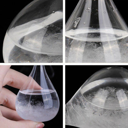 Weather Predictor Barometer 8x5cm Glass Droplet Storm Forecaster Bottles Decors