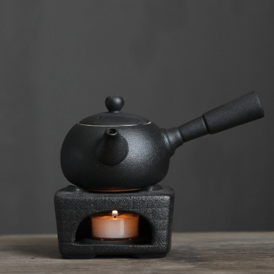 Green Ceramic Kyusu Teapots Asian Tea Pot 200ml