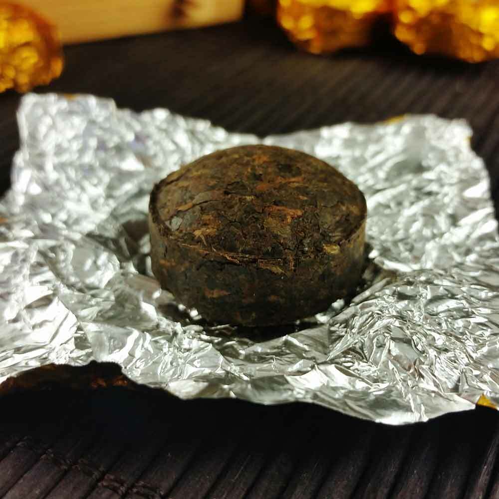Mini Puer Ripe Tuocha Gold Tin Foil Packing Shu Pu'er Tea Gift 75g
