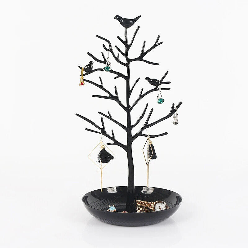 Jewelry Display Stands Metal Bird Tree Earrings Necklace Bracelet Holder 15x33cm