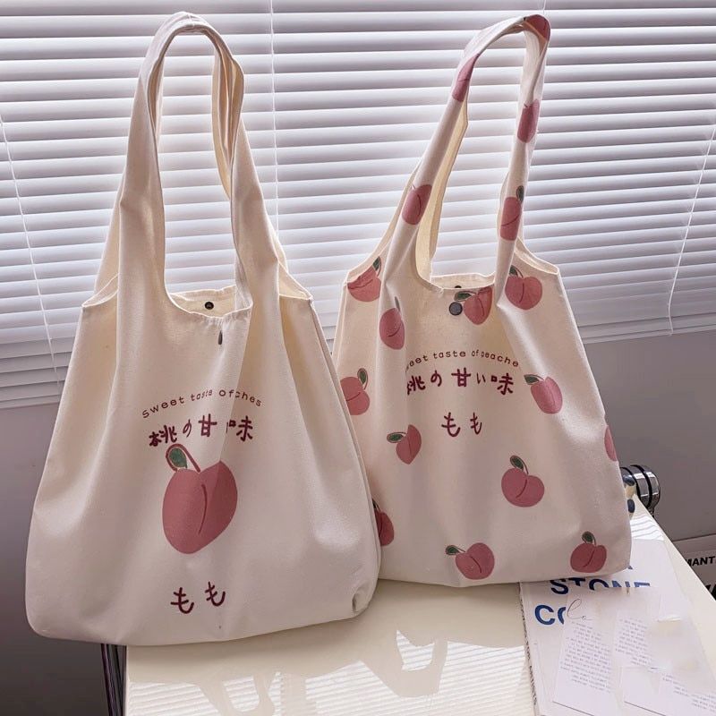 Cute Strawberry Tote Bag Aesthetic Purses Shopping Fashion Women Shoulder Bags