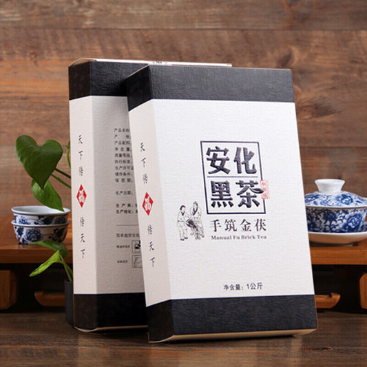 Hunan Anhua black tea handmade organic tea healthy black tea Jinfu brick tea-