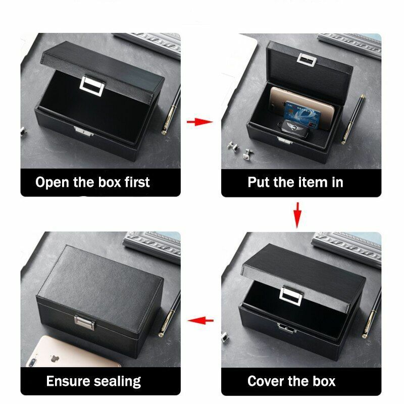 Car Key Anti-Theft Signal Blocker Box Radiation-Proof Storage Hideaway 19x12x9cm