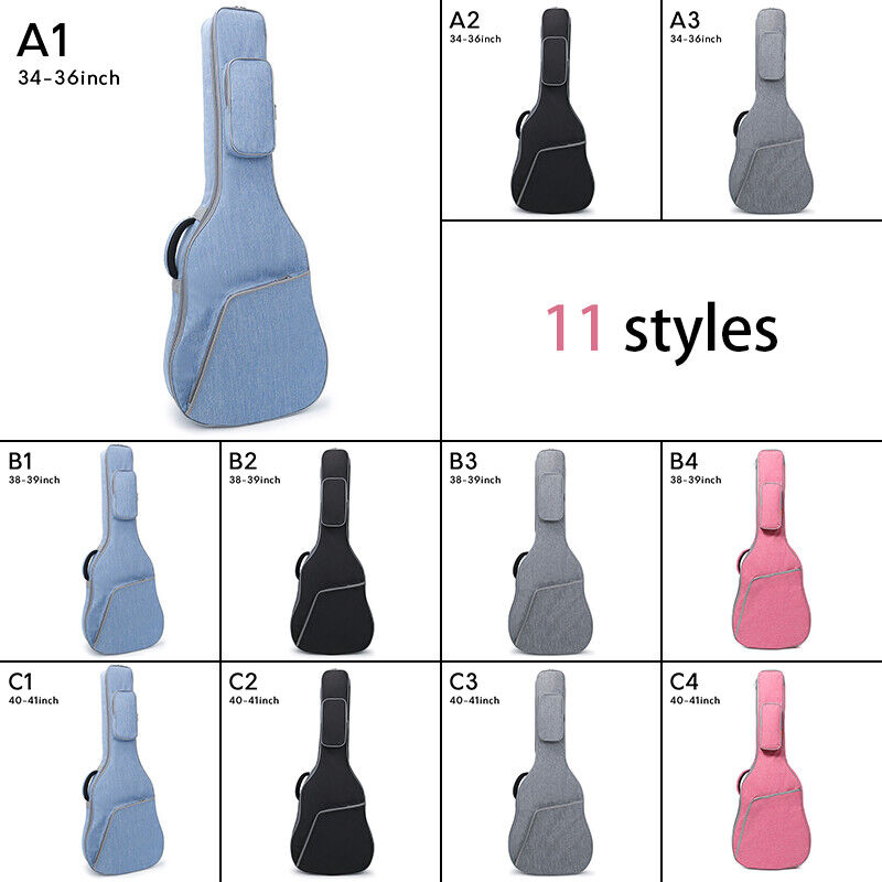 Thickened Guitar Gig Bag Double Shoulder Straps Padded Soft Case Backpack NEW
