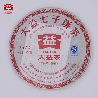 Shu Pu Er 2011 Yr TAETEA 7572 Ripe Puer Tea 357g Dayi Puerh Tea Cake