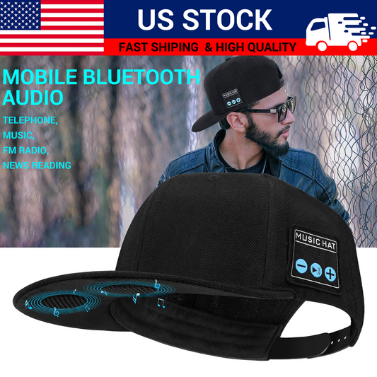 Gorra Gorro Sombrero Bluetooth Altavoz con Microfono Incorporado para Llamadas