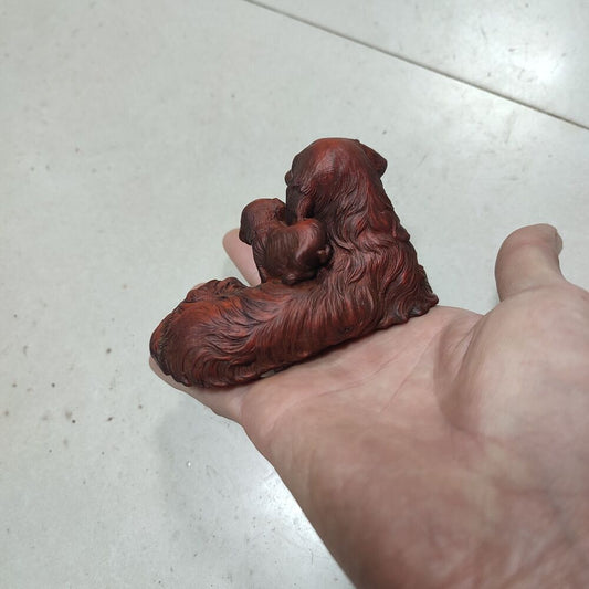 Nice Home Decor Foo Dog Child Wooden Sculpture Statue Decorative Sculpture Gift