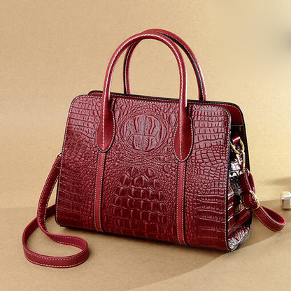 Women's Leather Crocodile Handbag Sling Satchel Tote Shoulder Bag Crossbody Bag