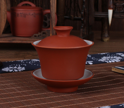 clearance sales Chinese tureen purple clay porcelain gaiwan with lid for tea