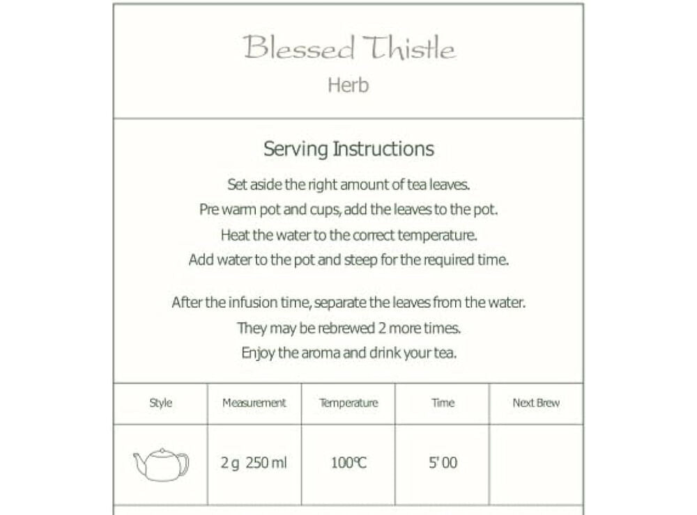 Blessed Thistle Herbal Tea - 100g