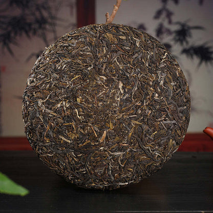 357g Yunnan Organic Pu'er Green Tea Raw Puerh Tea Yiwu Old Pu-erh Shengcha Cake