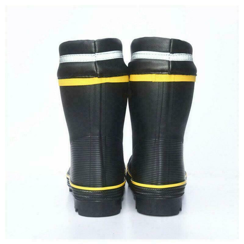 Mens Steel Toe Safety Rain Boots Anti-puncture Waterproof Rubber Work Shoes New