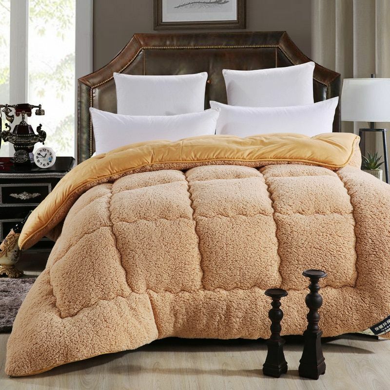 Warm Velvet Blanket Wool Quilt Cashmere Thick King Queen Double Comforter Duvets