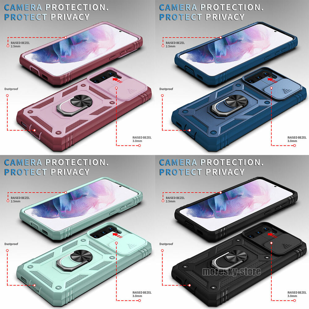 For Samsung Galaxy S21 Ultra S21 FE 5G Ring Case Stand Shockproof Phone Cover