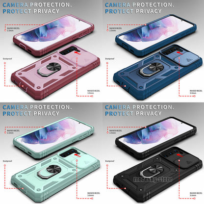 For Samsung Galaxy S21 Ultra S21 FE 5G Ring Case Stand Shockproof Phone Cover