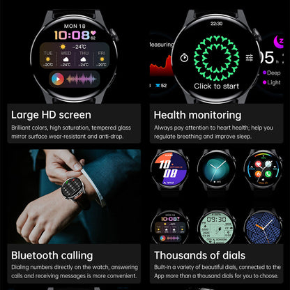 Bluetooth Smart Watch Heart Rate Blood Pressure Fitness Tracker Waterproof