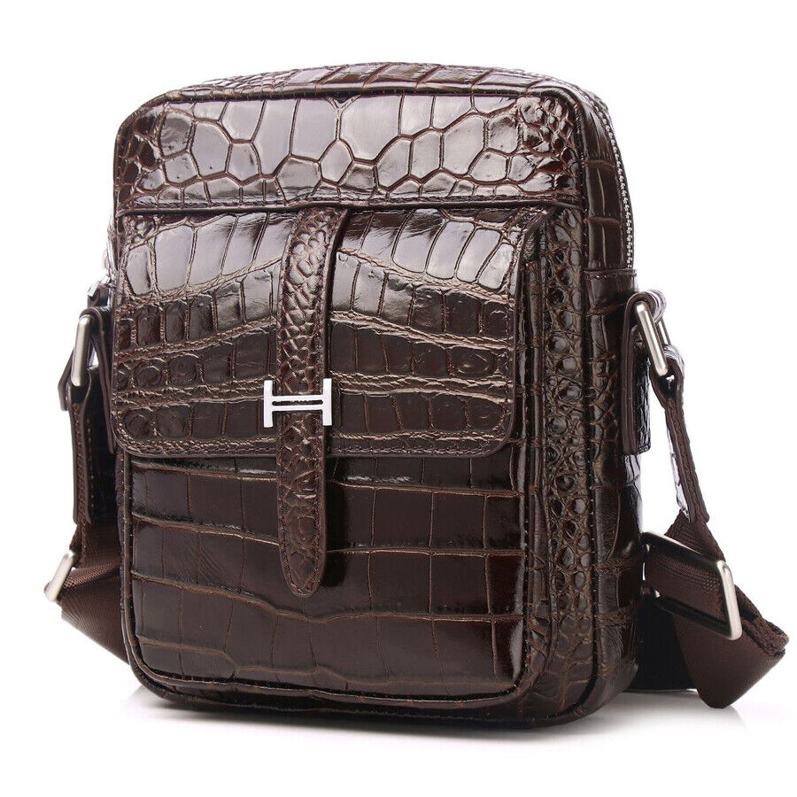 Designer Men's Bag, Real Leather Crocodile Men's Business Shoulder/Messenger Bag