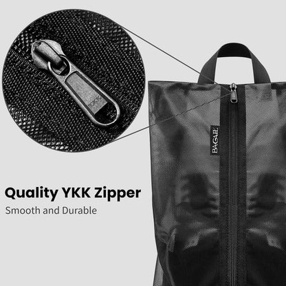 Bagail Shoe Bags for Travel,Set of 2 Large 17"x10"x5", Classic Black 2pcs