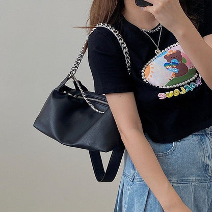 Women Bag Leather Shoulder Crossbody bags Pouch Solid Color ladies Handbags