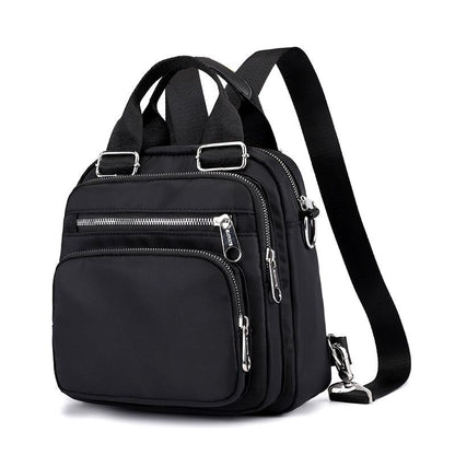Women Nylon Backpack Waterproof Shoulder Bag Cartoon Print Rucksack Mini Casual
