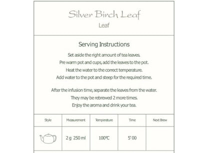 Silver Birch Leaf Tea - 100g