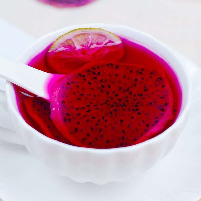 Natural Dried Red Pitaya Slices Dragon Fruit Wheels Makes A Healthy Tea
