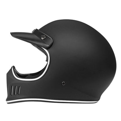 DOT Motorcycle Helmet Retro Helmets Vintage Motocross Dual Sport Off-Road ATV