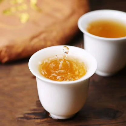 357g Yunnan 2021 Tea Banna Prince Mountain Manzon Pu'er Tea Raw Tea Cake Tea
