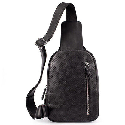 100% Crocodile Alligator Skin Leather Crossbody bag, Men's Luxury Sling Backpack