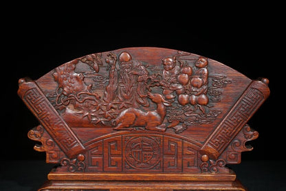 old antique home decor wooden statue carvings carved wooden screen buddha deer