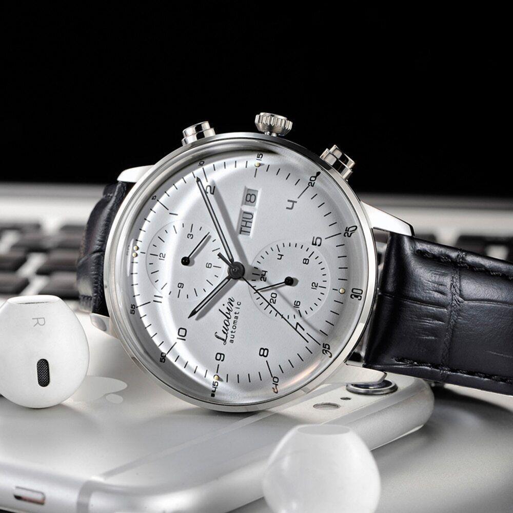 Automatic Men's Mechanical Luxury Watch Buisness 3atm Hour Date Month Multi Dial