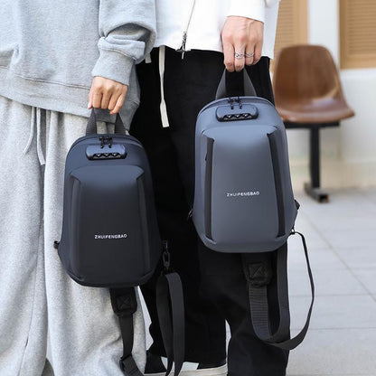 Waterproof Chest Bag Men Anti-theft USB Charging Crossbody Shoulder Bags Travel