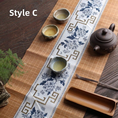 Bamboo Linen Tea Table Mats|Tea Cloth|Tea Runner|Tea Accessories